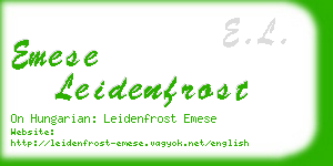 emese leidenfrost business card